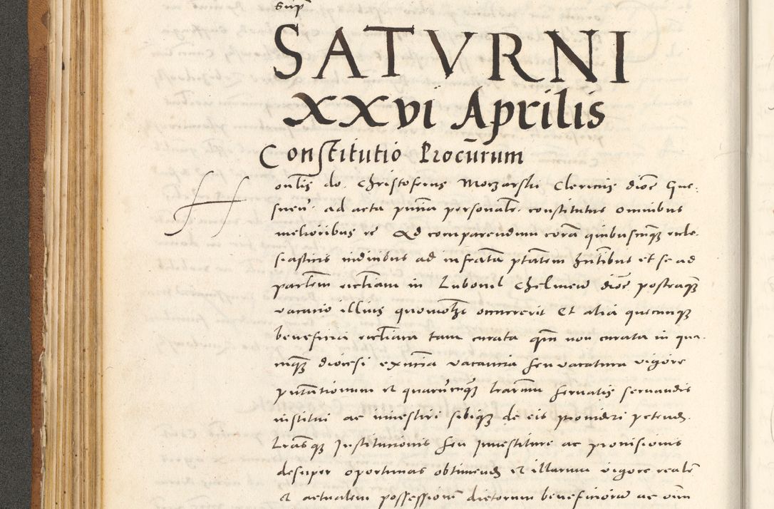 Zdjęcie nr 153 dla obiektu archiwalnego: Acta actorum, sententiarum tam diffinitivarum quam interloquutoriarum, decretorum, obligationum, quietationum et constitutionum procuratorum coram reverendo domino Andrea Przeczlauski scholastico vicarioque in spiritualibus generali Cracoviensi, ad annum Domini millesimum quingentesimum sexagesimum primum, cuius inditio quarta, pontidicatus Pii quarti, annus secundus, poeliciter sequuntur