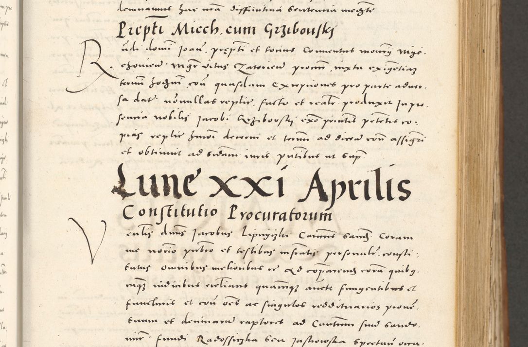 Zdjęcie nr 146 dla obiektu archiwalnego: Acta actorum, sententiarum tam diffinitivarum quam interloquutoriarum, decretorum, obligationum, quietationum et constitutionum procuratorum coram reverendo domino Andrea Przeczlauski scholastico vicarioque in spiritualibus generali Cracoviensi, ad annum Domini millesimum quingentesimum sexagesimum primum, cuius inditio quarta, pontidicatus Pii quarti, annus secundus, poeliciter sequuntur