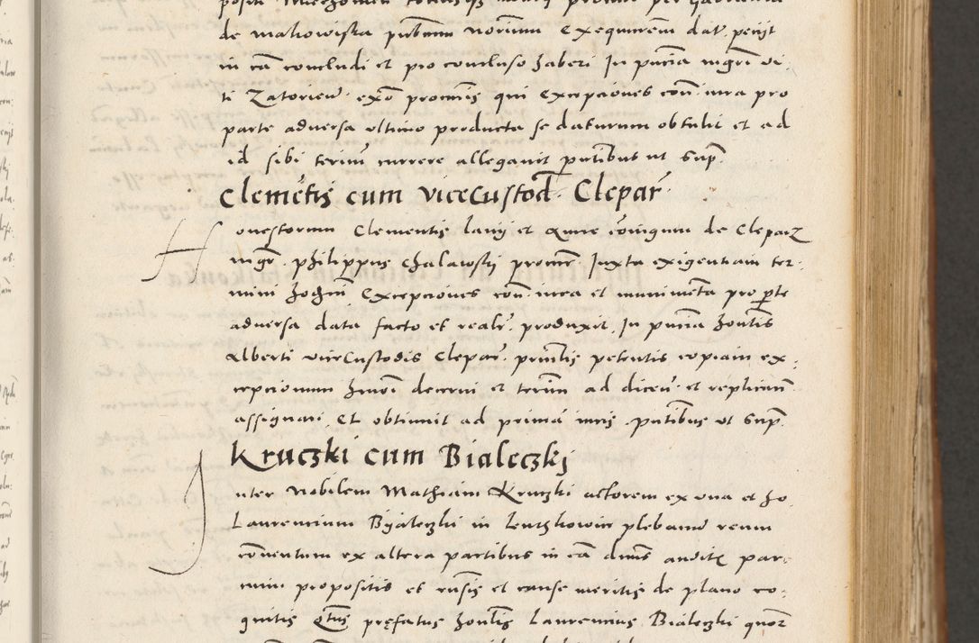 Zdjęcie nr 126 dla obiektu archiwalnego: Acta actorum, sententiarum tam diffinitivarum quam interloquutoriarum, decretorum, obligationum, quietationum et constitutionum procuratorum coram reverendo domino Andrea Przeczlauski scholastico vicarioque in spiritualibus generali Cracoviensi, ad annum Domini millesimum quingentesimum sexagesimum primum, cuius inditio quarta, pontidicatus Pii quarti, annus secundus, poeliciter sequuntur