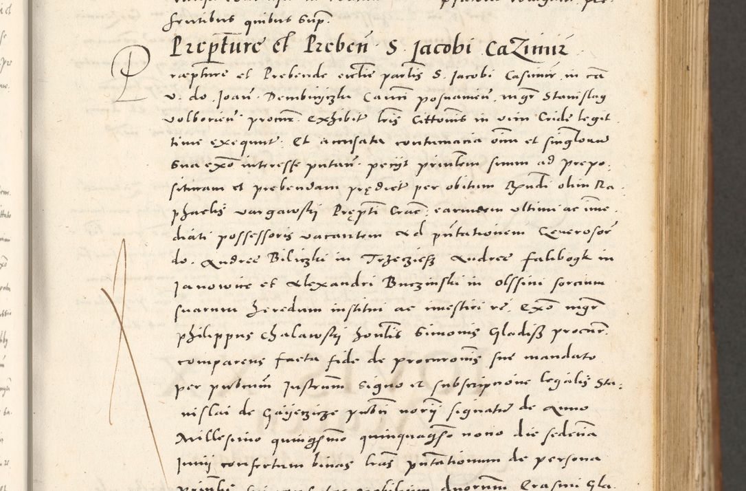 Zdjęcie nr 112 dla obiektu archiwalnego: Acta actorum, sententiarum tam diffinitivarum quam interloquutoriarum, decretorum, obligationum, quietationum et constitutionum procuratorum coram reverendo domino Andrea Przeczlauski scholastico vicarioque in spiritualibus generali Cracoviensi, ad annum Domini millesimum quingentesimum sexagesimum primum, cuius inditio quarta, pontidicatus Pii quarti, annus secundus, poeliciter sequuntur