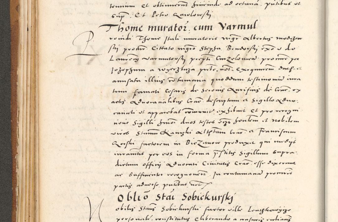 Zdjęcie nr 107 dla obiektu archiwalnego: Acta actorum, sententiarum tam diffinitivarum quam interloquutoriarum, decretorum, obligationum, quietationum et constitutionum procuratorum coram reverendo domino Andrea Przeczlauski scholastico vicarioque in spiritualibus generali Cracoviensi, ad annum Domini millesimum quingentesimum sexagesimum primum, cuius inditio quarta, pontidicatus Pii quarti, annus secundus, poeliciter sequuntur