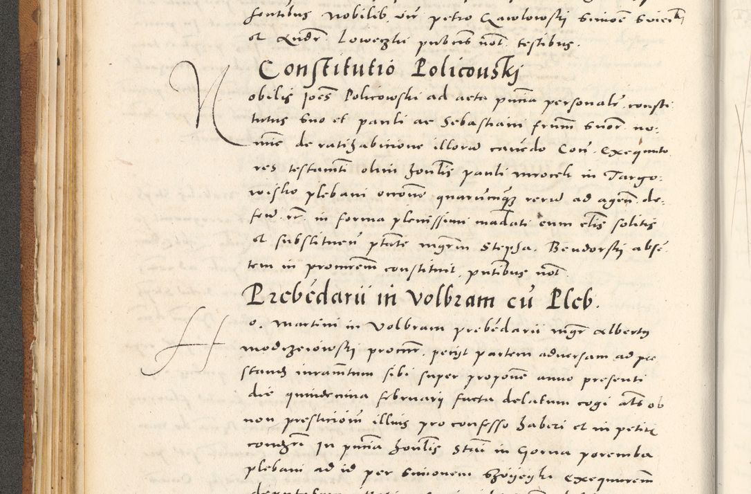 Zdjęcie nr 103 dla obiektu archiwalnego: Acta actorum, sententiarum tam diffinitivarum quam interloquutoriarum, decretorum, obligationum, quietationum et constitutionum procuratorum coram reverendo domino Andrea Przeczlauski scholastico vicarioque in spiritualibus generali Cracoviensi, ad annum Domini millesimum quingentesimum sexagesimum primum, cuius inditio quarta, pontidicatus Pii quarti, annus secundus, poeliciter sequuntur