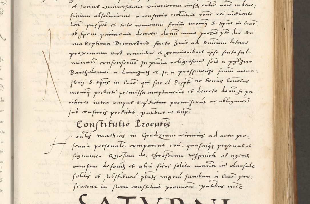 Zdjęcie nr 90 dla obiektu archiwalnego: Acta actorum, sententiarum tam diffinitivarum quam interloquutoriarum, decretorum, obligationum, quietationum et constitutionum procuratorum coram reverendo domino Andrea Przeczlauski scholastico vicarioque in spiritualibus generali Cracoviensi, ad annum Domini millesimum quingentesimum sexagesimum primum, cuius inditio quarta, pontidicatus Pii quarti, annus secundus, poeliciter sequuntur