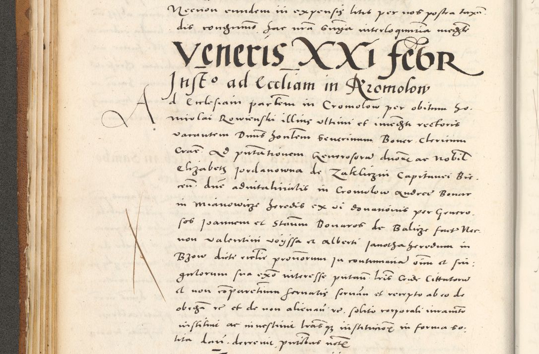 Zdjęcie nr 89 dla obiektu archiwalnego: Acta actorum, sententiarum tam diffinitivarum quam interloquutoriarum, decretorum, obligationum, quietationum et constitutionum procuratorum coram reverendo domino Andrea Przeczlauski scholastico vicarioque in spiritualibus generali Cracoviensi, ad annum Domini millesimum quingentesimum sexagesimum primum, cuius inditio quarta, pontidicatus Pii quarti, annus secundus, poeliciter sequuntur