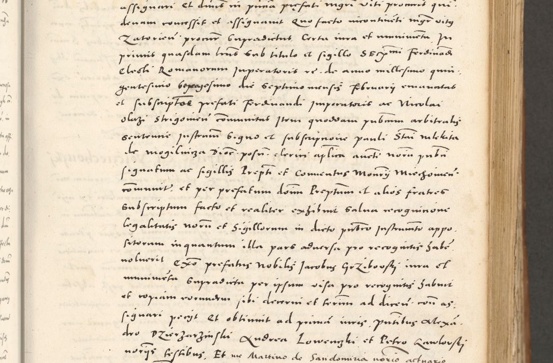 Zdjęcie nr 84 dla obiektu archiwalnego: Acta actorum, sententiarum tam diffinitivarum quam interloquutoriarum, decretorum, obligationum, quietationum et constitutionum procuratorum coram reverendo domino Andrea Przeczlauski scholastico vicarioque in spiritualibus generali Cracoviensi, ad annum Domini millesimum quingentesimum sexagesimum primum, cuius inditio quarta, pontidicatus Pii quarti, annus secundus, poeliciter sequuntur