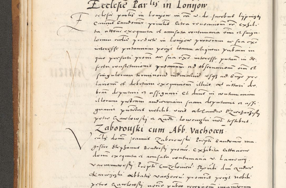 Zdjęcie nr 57 dla obiektu archiwalnego: Acta actorum, sententiarum tam diffinitivarum quam interloquutoriarum, decretorum, obligationum, quietationum et constitutionum procuratorum coram reverendo domino Andrea Przeczlauski scholastico vicarioque in spiritualibus generali Cracoviensi, ad annum Domini millesimum quingentesimum sexagesimum primum, cuius inditio quarta, pontidicatus Pii quarti, annus secundus, poeliciter sequuntur