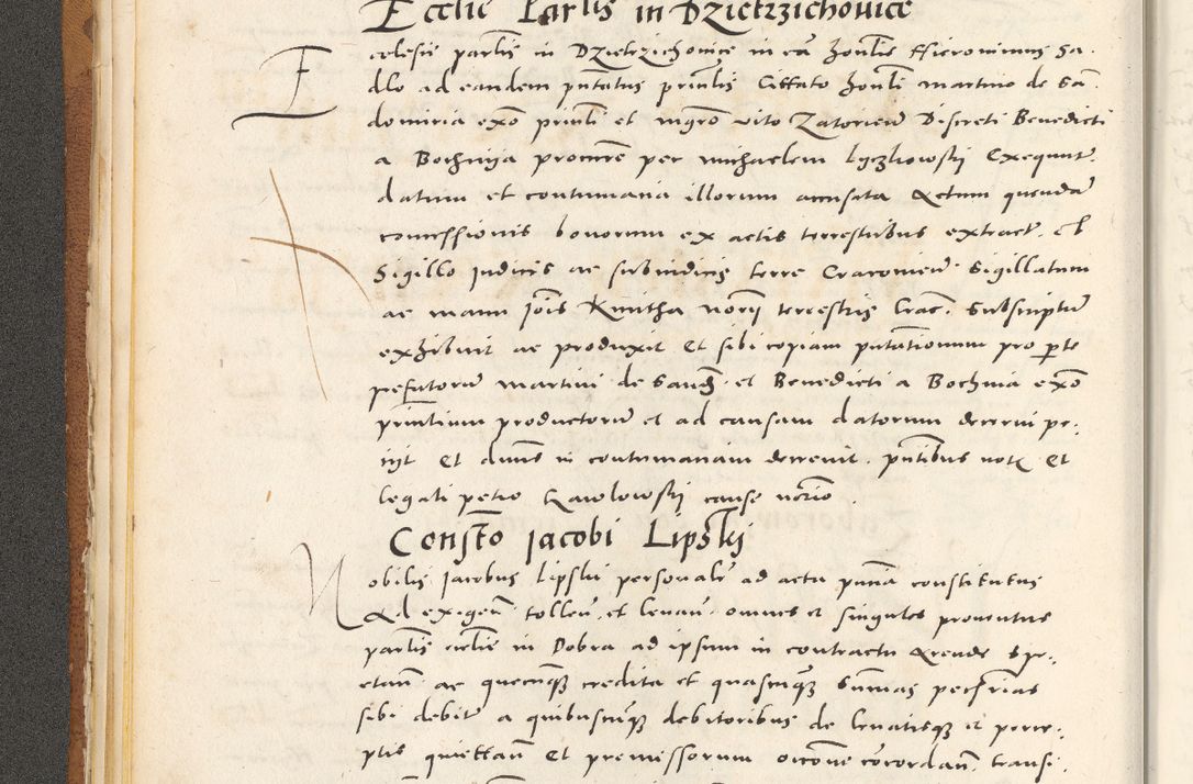 Zdjęcie nr 39 dla obiektu archiwalnego: Acta actorum, sententiarum tam diffinitivarum quam interloquutoriarum, decretorum, obligationum, quietationum et constitutionum procuratorum coram reverendo domino Andrea Przeczlauski scholastico vicarioque in spiritualibus generali Cracoviensi, ad annum Domini millesimum quingentesimum sexagesimum primum, cuius inditio quarta, pontidicatus Pii quarti, annus secundus, poeliciter sequuntur