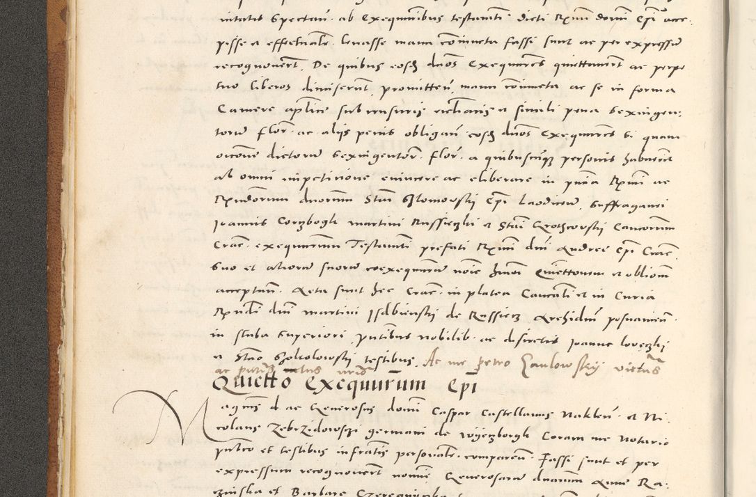 Zdjęcie nr 29 dla obiektu archiwalnego: Acta actorum, sententiarum tam diffinitivarum quam interloquutoriarum, decretorum, obligationum, quietationum et constitutionum procuratorum coram reverendo domino Andrea Przeczlauski scholastico vicarioque in spiritualibus generali Cracoviensi, ad annum Domini millesimum quingentesimum sexagesimum primum, cuius inditio quarta, pontidicatus Pii quarti, annus secundus, poeliciter sequuntur