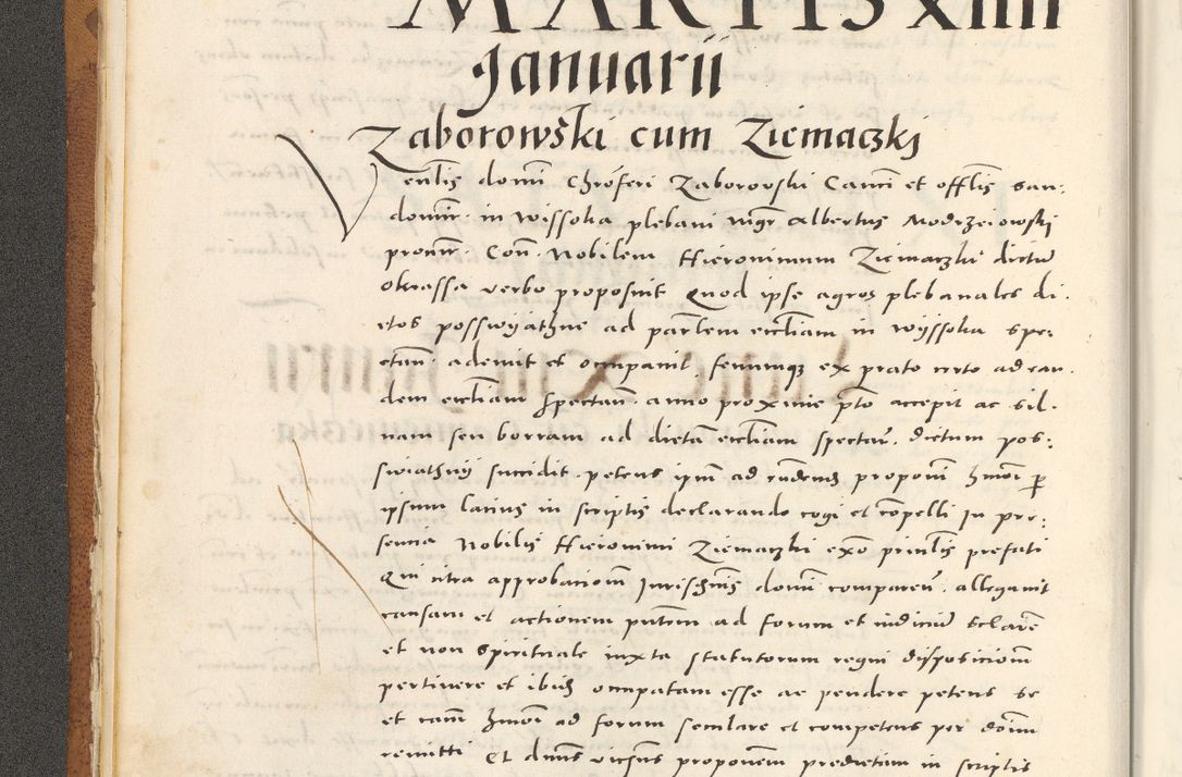 Zdjęcie nr 25 dla obiektu archiwalnego: Acta actorum, sententiarum tam diffinitivarum quam interloquutoriarum, decretorum, obligationum, quietationum et constitutionum procuratorum coram reverendo domino Andrea Przeczlauski scholastico vicarioque in spiritualibus generali Cracoviensi, ad annum Domini millesimum quingentesimum sexagesimum primum, cuius inditio quarta, pontidicatus Pii quarti, annus secundus, poeliciter sequuntur