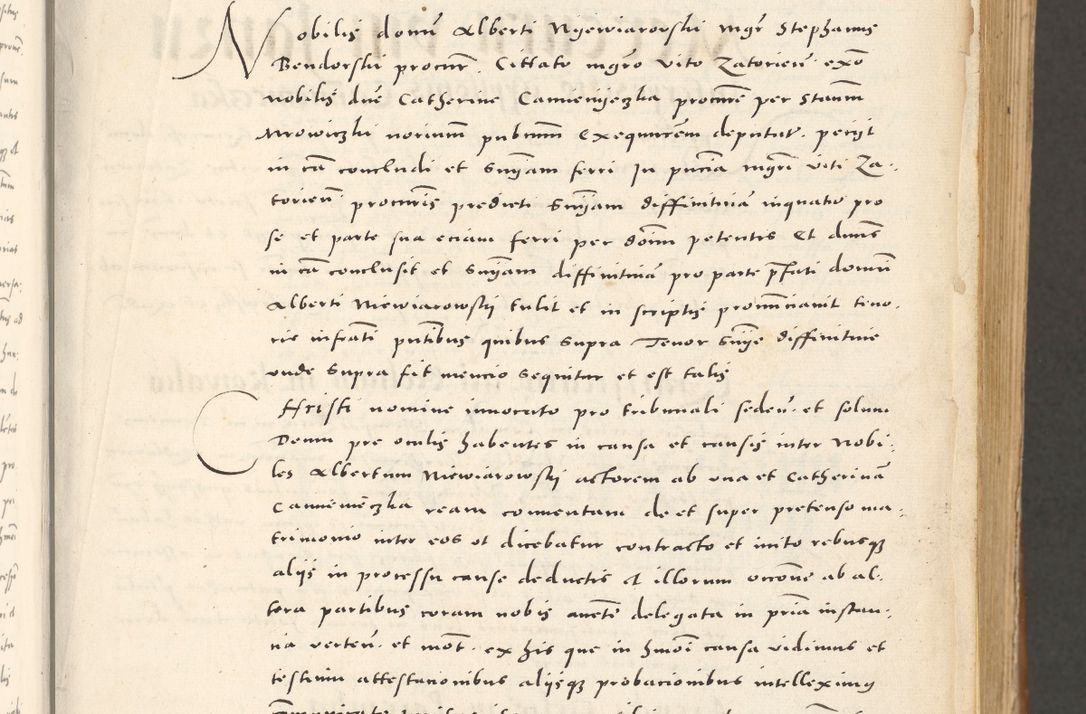 Zdjęcie nr 18 dla obiektu archiwalnego: Acta actorum, sententiarum tam diffinitivarum quam interloquutoriarum, decretorum, obligationum, quietationum et constitutionum procuratorum coram reverendo domino Andrea Przeczlauski scholastico vicarioque in spiritualibus generali Cracoviensi, ad annum Domini millesimum quingentesimum sexagesimum primum, cuius inditio quarta, pontidicatus Pii quarti, annus secundus, poeliciter sequuntur