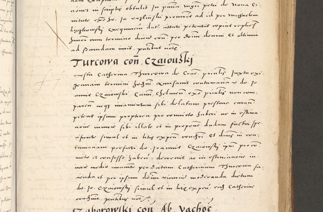 Zdjęcie nr 16 dla obiektu archiwalnego: Acta actorum, sententiarum tam diffinitivarum quam interloquutoriarum, decretorum, obligationum, quietationum et constitutionum procuratorum coram reverendo domino Andrea Przeczlauski scholastico vicarioque in spiritualibus generali Cracoviensi, ad annum Domini millesimum quingentesimum sexagesimum primum, cuius inditio quarta, pontidicatus Pii quarti, annus secundus, poeliciter sequuntur
