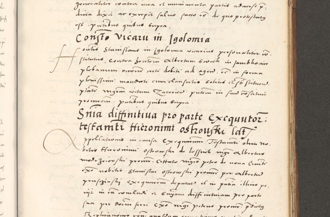 Zdjęcie nr 802 dla obiektu archiwalnego: Acta actorum, sententiarum tam diffinitivarum quam interloquutoriarum, decretorum, obligationum, quietationum et constitutionum procuratorum coram reverendo domino Andrea Przeczlauski scholastico vicarioque in spiritualibus generali Cracoviensi, ad annum Domini millesimum quingentesimum sexagesimum primum, cuius inditio quarta, pontidicatus Pii quarti, annus secundus, poeliciter sequuntur