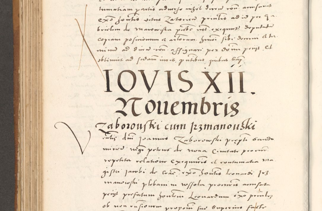Zdjęcie nr 797 dla obiektu archiwalnego: Acta actorum, sententiarum tam diffinitivarum quam interloquutoriarum, decretorum, obligationum, quietationum et constitutionum procuratorum coram reverendo domino Andrea Przeczlauski scholastico vicarioque in spiritualibus generali Cracoviensi, ad annum Domini millesimum quingentesimum sexagesimum primum, cuius inditio quarta, pontidicatus Pii quarti, annus secundus, poeliciter sequuntur