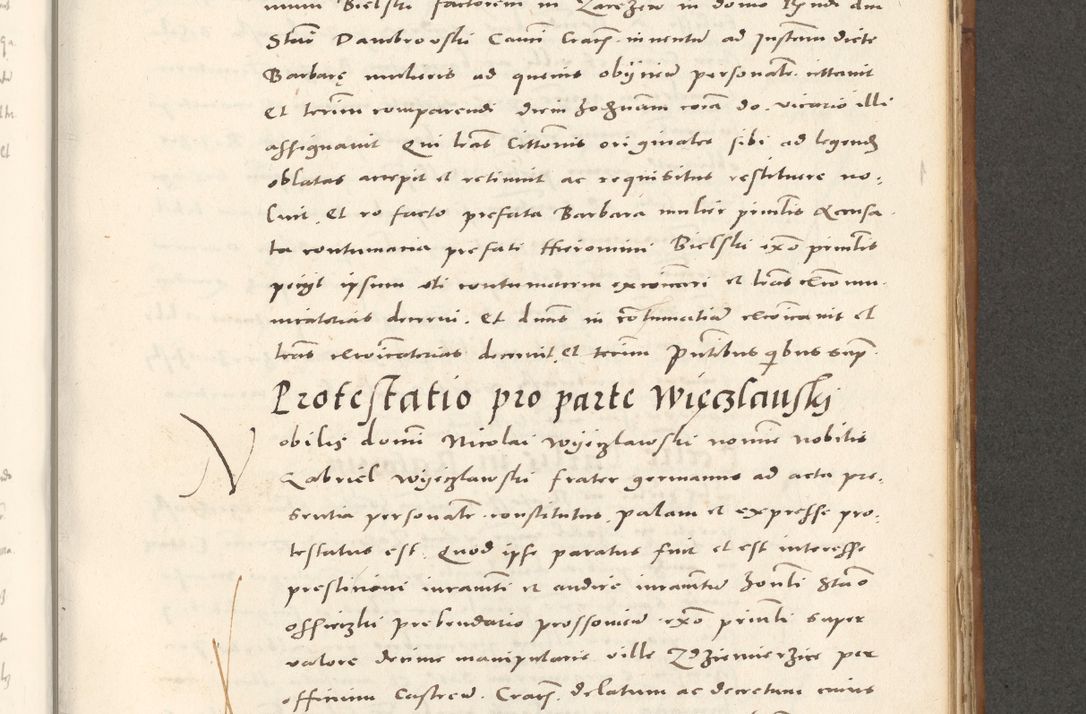 Zdjęcie nr 798 dla obiektu archiwalnego: Acta actorum, sententiarum tam diffinitivarum quam interloquutoriarum, decretorum, obligationum, quietationum et constitutionum procuratorum coram reverendo domino Andrea Przeczlauski scholastico vicarioque in spiritualibus generali Cracoviensi, ad annum Domini millesimum quingentesimum sexagesimum primum, cuius inditio quarta, pontidicatus Pii quarti, annus secundus, poeliciter sequuntur