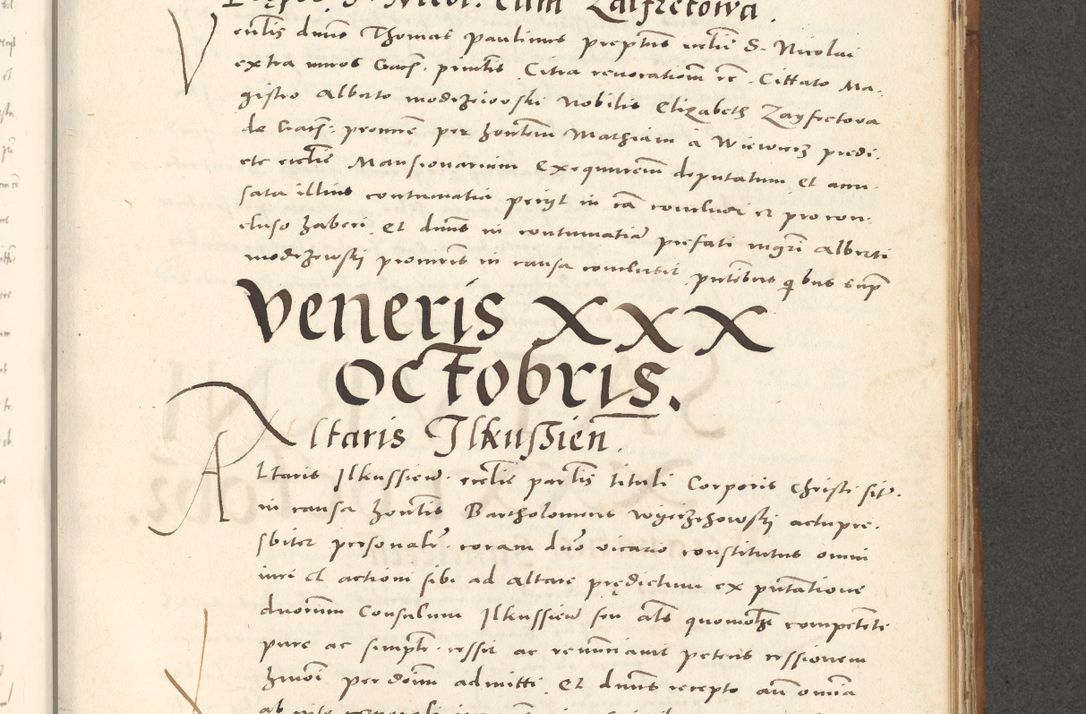 Zdjęcie nr 784 dla obiektu archiwalnego: Acta actorum, sententiarum tam diffinitivarum quam interloquutoriarum, decretorum, obligationum, quietationum et constitutionum procuratorum coram reverendo domino Andrea Przeczlauski scholastico vicarioque in spiritualibus generali Cracoviensi, ad annum Domini millesimum quingentesimum sexagesimum primum, cuius inditio quarta, pontidicatus Pii quarti, annus secundus, poeliciter sequuntur