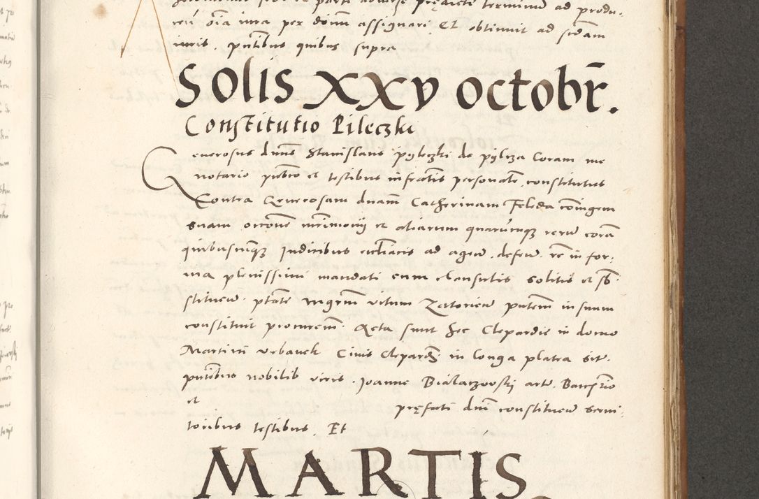Zdjęcie nr 778 dla obiektu archiwalnego: Acta actorum, sententiarum tam diffinitivarum quam interloquutoriarum, decretorum, obligationum, quietationum et constitutionum procuratorum coram reverendo domino Andrea Przeczlauski scholastico vicarioque in spiritualibus generali Cracoviensi, ad annum Domini millesimum quingentesimum sexagesimum primum, cuius inditio quarta, pontidicatus Pii quarti, annus secundus, poeliciter sequuntur