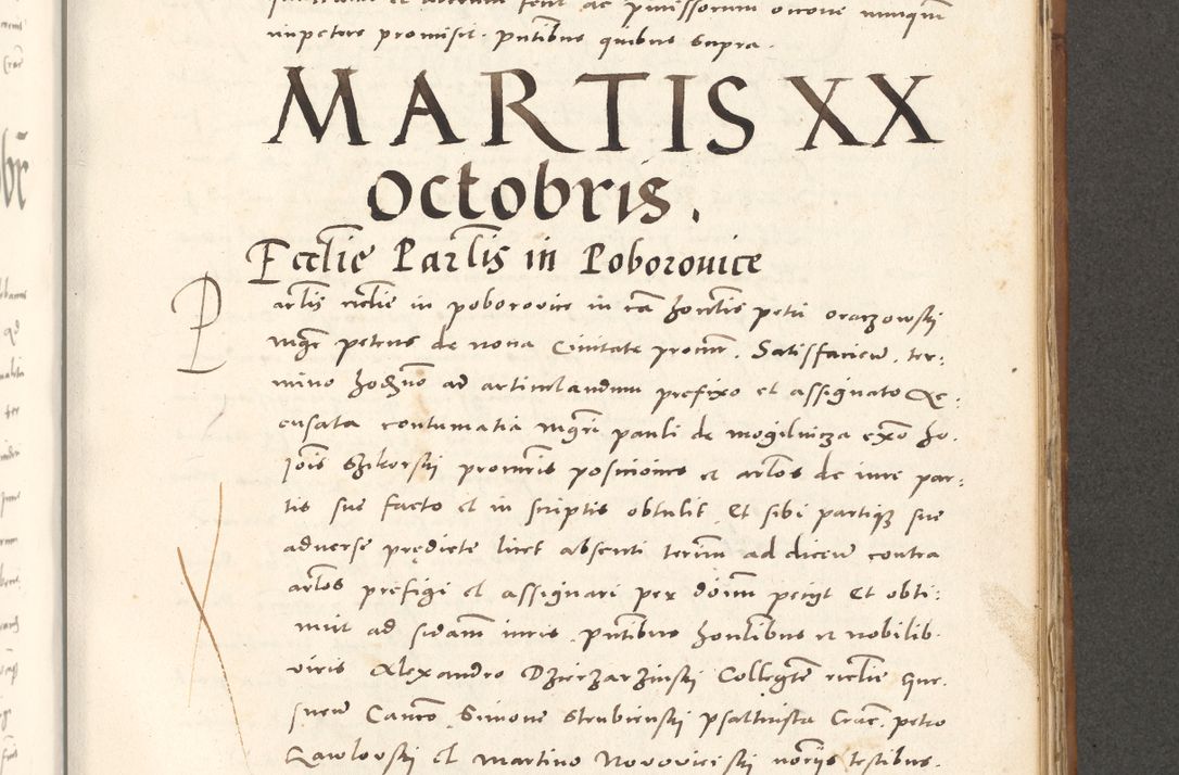 Zdjęcie nr 768 dla obiektu archiwalnego: Acta actorum, sententiarum tam diffinitivarum quam interloquutoriarum, decretorum, obligationum, quietationum et constitutionum procuratorum coram reverendo domino Andrea Przeczlauski scholastico vicarioque in spiritualibus generali Cracoviensi, ad annum Domini millesimum quingentesimum sexagesimum primum, cuius inditio quarta, pontidicatus Pii quarti, annus secundus, poeliciter sequuntur