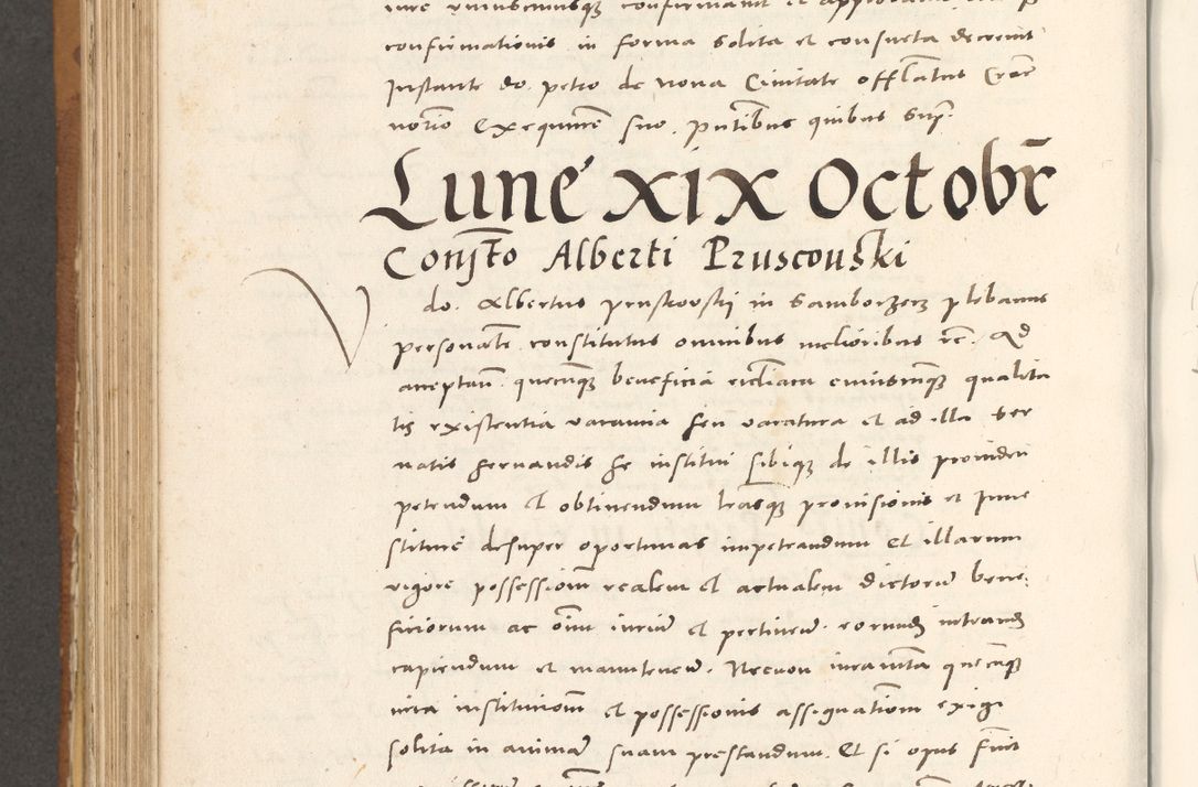 Zdjęcie nr 767 dla obiektu archiwalnego: Acta actorum, sententiarum tam diffinitivarum quam interloquutoriarum, decretorum, obligationum, quietationum et constitutionum procuratorum coram reverendo domino Andrea Przeczlauski scholastico vicarioque in spiritualibus generali Cracoviensi, ad annum Domini millesimum quingentesimum sexagesimum primum, cuius inditio quarta, pontidicatus Pii quarti, annus secundus, poeliciter sequuntur