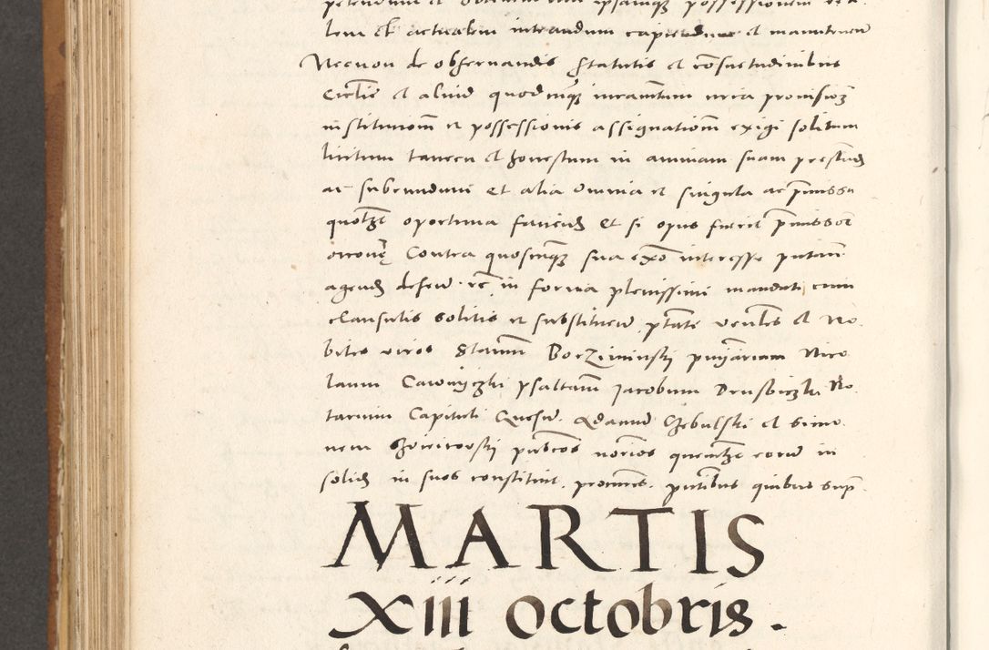 Zdjęcie nr 761 dla obiektu archiwalnego: Acta actorum, sententiarum tam diffinitivarum quam interloquutoriarum, decretorum, obligationum, quietationum et constitutionum procuratorum coram reverendo domino Andrea Przeczlauski scholastico vicarioque in spiritualibus generali Cracoviensi, ad annum Domini millesimum quingentesimum sexagesimum primum, cuius inditio quarta, pontidicatus Pii quarti, annus secundus, poeliciter sequuntur