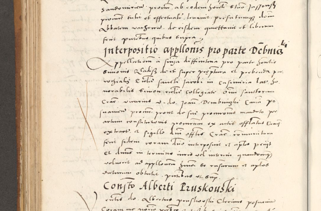 Zdjęcie nr 749 dla obiektu archiwalnego: Acta actorum, sententiarum tam diffinitivarum quam interloquutoriarum, decretorum, obligationum, quietationum et constitutionum procuratorum coram reverendo domino Andrea Przeczlauski scholastico vicarioque in spiritualibus generali Cracoviensi, ad annum Domini millesimum quingentesimum sexagesimum primum, cuius inditio quarta, pontidicatus Pii quarti, annus secundus, poeliciter sequuntur