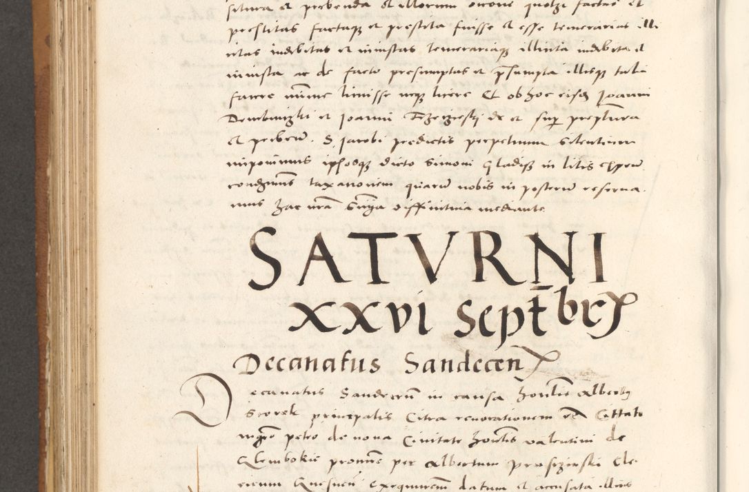 Zdjęcie nr 743 dla obiektu archiwalnego: Acta actorum, sententiarum tam diffinitivarum quam interloquutoriarum, decretorum, obligationum, quietationum et constitutionum procuratorum coram reverendo domino Andrea Przeczlauski scholastico vicarioque in spiritualibus generali Cracoviensi, ad annum Domini millesimum quingentesimum sexagesimum primum, cuius inditio quarta, pontidicatus Pii quarti, annus secundus, poeliciter sequuntur