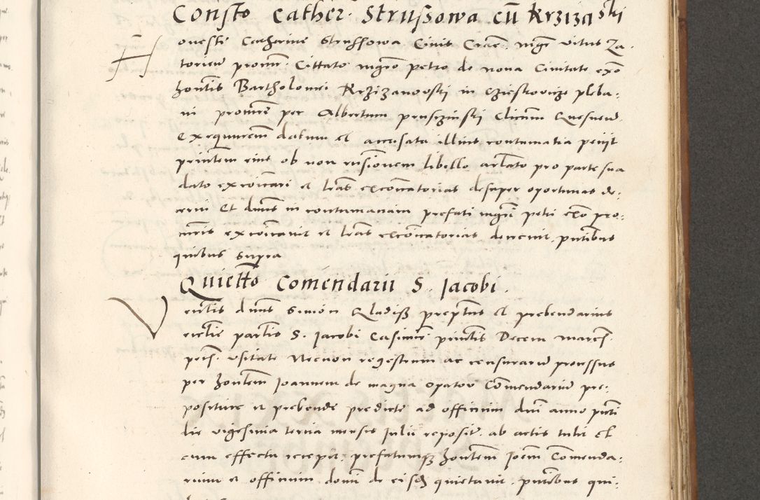 Zdjęcie nr 746 dla obiektu archiwalnego: Acta actorum, sententiarum tam diffinitivarum quam interloquutoriarum, decretorum, obligationum, quietationum et constitutionum procuratorum coram reverendo domino Andrea Przeczlauski scholastico vicarioque in spiritualibus generali Cracoviensi, ad annum Domini millesimum quingentesimum sexagesimum primum, cuius inditio quarta, pontidicatus Pii quarti, annus secundus, poeliciter sequuntur