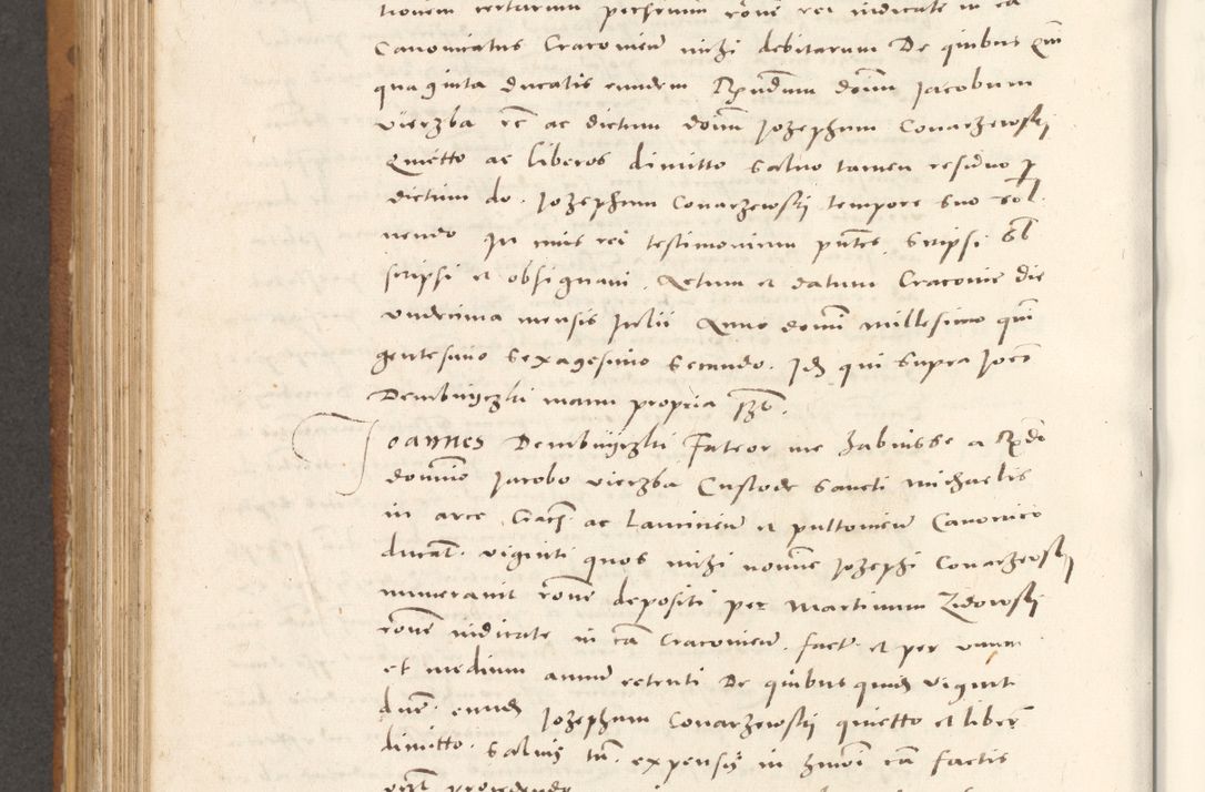 Zdjęcie nr 733 dla obiektu archiwalnego: Acta actorum, sententiarum tam diffinitivarum quam interloquutoriarum, decretorum, obligationum, quietationum et constitutionum procuratorum coram reverendo domino Andrea Przeczlauski scholastico vicarioque in spiritualibus generali Cracoviensi, ad annum Domini millesimum quingentesimum sexagesimum primum, cuius inditio quarta, pontidicatus Pii quarti, annus secundus, poeliciter sequuntur