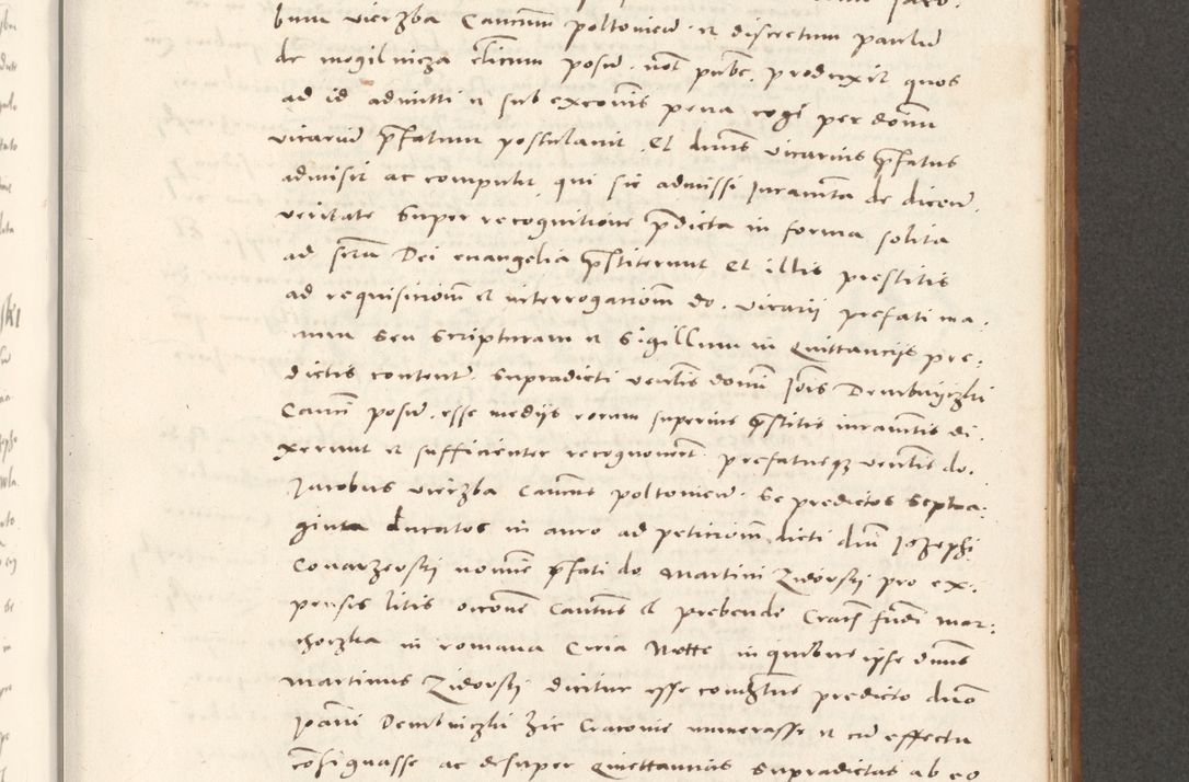 Zdjęcie nr 732 dla obiektu archiwalnego: Acta actorum, sententiarum tam diffinitivarum quam interloquutoriarum, decretorum, obligationum, quietationum et constitutionum procuratorum coram reverendo domino Andrea Przeczlauski scholastico vicarioque in spiritualibus generali Cracoviensi, ad annum Domini millesimum quingentesimum sexagesimum primum, cuius inditio quarta, pontidicatus Pii quarti, annus secundus, poeliciter sequuntur