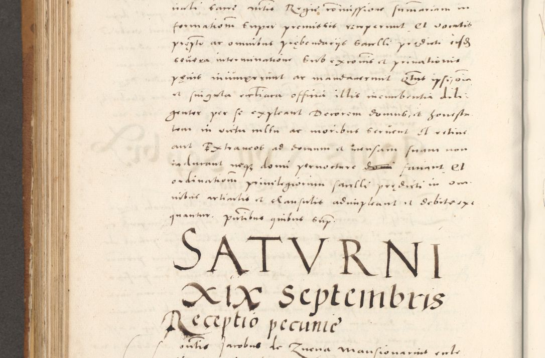 Zdjęcie nr 735 dla obiektu archiwalnego: Acta actorum, sententiarum tam diffinitivarum quam interloquutoriarum, decretorum, obligationum, quietationum et constitutionum procuratorum coram reverendo domino Andrea Przeczlauski scholastico vicarioque in spiritualibus generali Cracoviensi, ad annum Domini millesimum quingentesimum sexagesimum primum, cuius inditio quarta, pontidicatus Pii quarti, annus secundus, poeliciter sequuntur