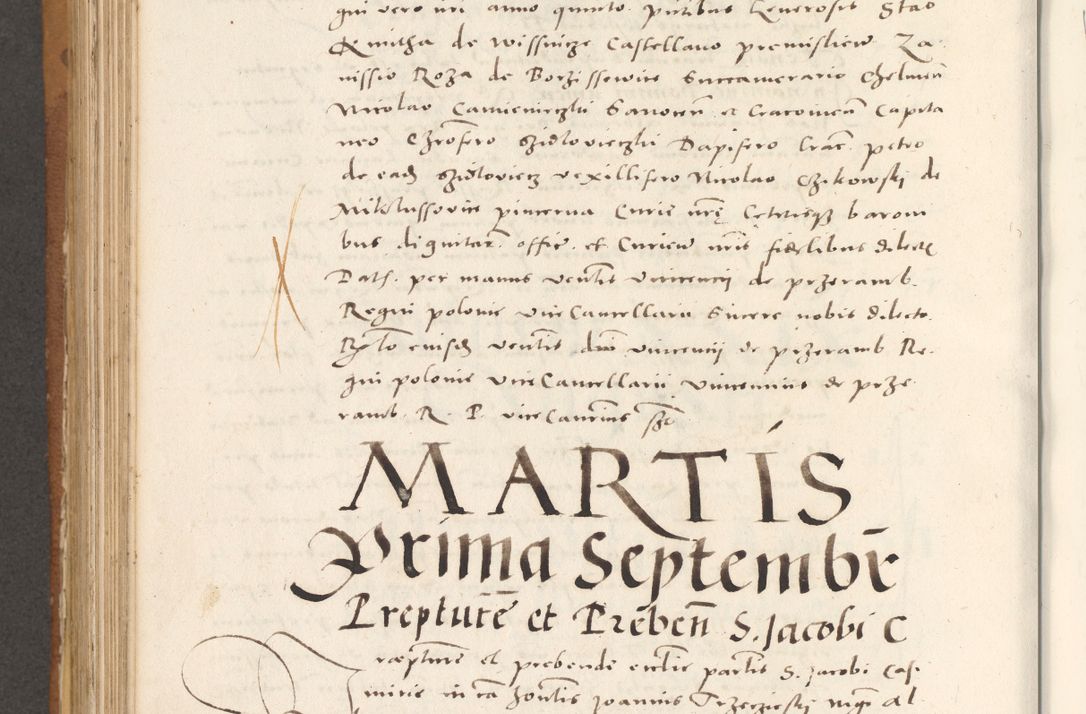 Zdjęcie nr 725 dla obiektu archiwalnego: Acta actorum, sententiarum tam diffinitivarum quam interloquutoriarum, decretorum, obligationum, quietationum et constitutionum procuratorum coram reverendo domino Andrea Przeczlauski scholastico vicarioque in spiritualibus generali Cracoviensi, ad annum Domini millesimum quingentesimum sexagesimum primum, cuius inditio quarta, pontidicatus Pii quarti, annus secundus, poeliciter sequuntur