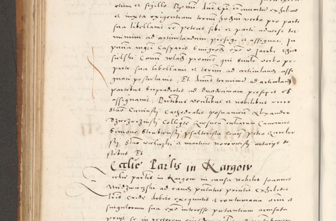 Zdjęcie nr 715 dla obiektu archiwalnego: Acta actorum, sententiarum tam diffinitivarum quam interloquutoriarum, decretorum, obligationum, quietationum et constitutionum procuratorum coram reverendo domino Andrea Przeczlauski scholastico vicarioque in spiritualibus generali Cracoviensi, ad annum Domini millesimum quingentesimum sexagesimum primum, cuius inditio quarta, pontidicatus Pii quarti, annus secundus, poeliciter sequuntur