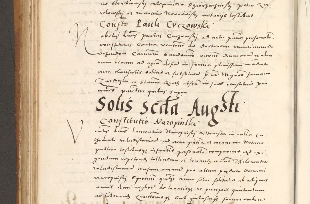 Zdjęcie nr 711 dla obiektu archiwalnego: Acta actorum, sententiarum tam diffinitivarum quam interloquutoriarum, decretorum, obligationum, quietationum et constitutionum procuratorum coram reverendo domino Andrea Przeczlauski scholastico vicarioque in spiritualibus generali Cracoviensi, ad annum Domini millesimum quingentesimum sexagesimum primum, cuius inditio quarta, pontidicatus Pii quarti, annus secundus, poeliciter sequuntur