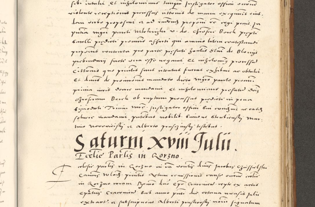 Zdjęcie nr 704 dla obiektu archiwalnego: Acta actorum, sententiarum tam diffinitivarum quam interloquutoriarum, decretorum, obligationum, quietationum et constitutionum procuratorum coram reverendo domino Andrea Przeczlauski scholastico vicarioque in spiritualibus generali Cracoviensi, ad annum Domini millesimum quingentesimum sexagesimum primum, cuius inditio quarta, pontidicatus Pii quarti, annus secundus, poeliciter sequuntur