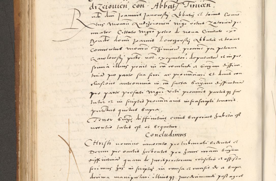 Zdjęcie nr 691 dla obiektu archiwalnego: Acta actorum, sententiarum tam diffinitivarum quam interloquutoriarum, decretorum, obligationum, quietationum et constitutionum procuratorum coram reverendo domino Andrea Przeczlauski scholastico vicarioque in spiritualibus generali Cracoviensi, ad annum Domini millesimum quingentesimum sexagesimum primum, cuius inditio quarta, pontidicatus Pii quarti, annus secundus, poeliciter sequuntur
