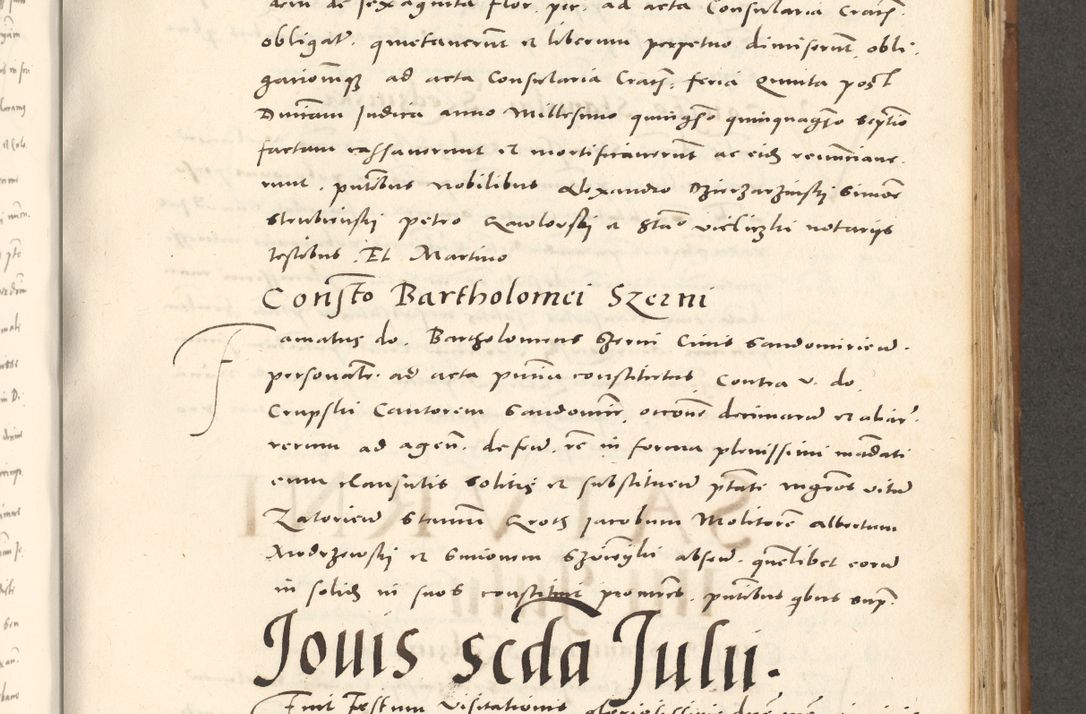 Zdjęcie nr 684 dla obiektu archiwalnego: Acta actorum, sententiarum tam diffinitivarum quam interloquutoriarum, decretorum, obligationum, quietationum et constitutionum procuratorum coram reverendo domino Andrea Przeczlauski scholastico vicarioque in spiritualibus generali Cracoviensi, ad annum Domini millesimum quingentesimum sexagesimum primum, cuius inditio quarta, pontidicatus Pii quarti, annus secundus, poeliciter sequuntur