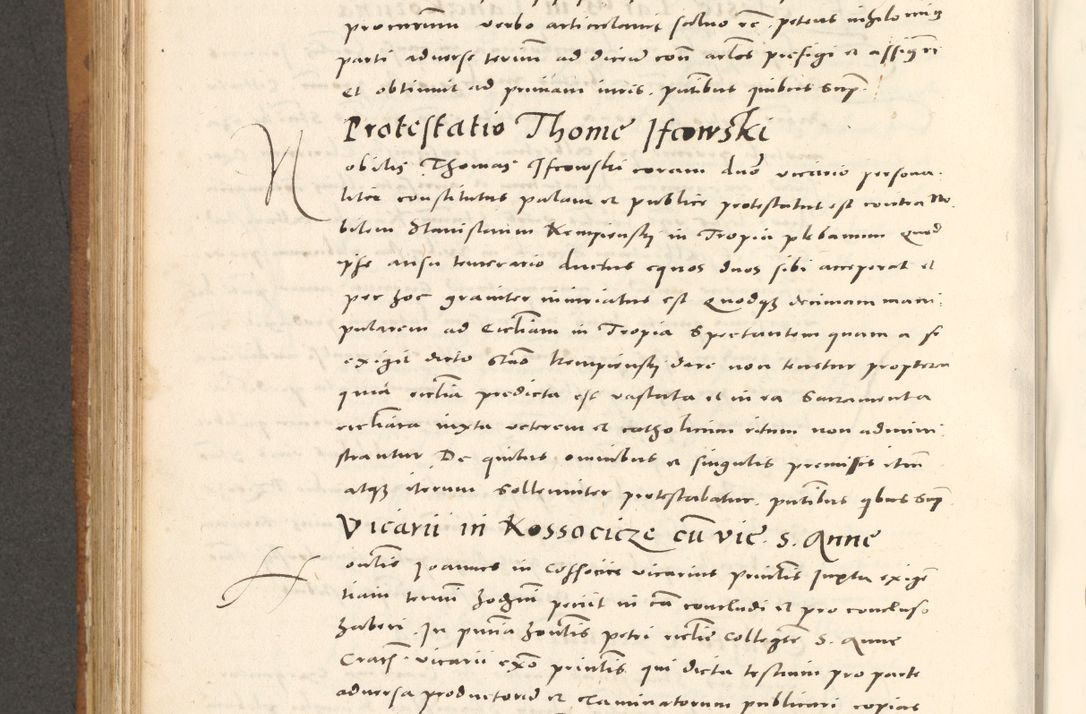 Zdjęcie nr 679 dla obiektu archiwalnego: Acta actorum, sententiarum tam diffinitivarum quam interloquutoriarum, decretorum, obligationum, quietationum et constitutionum procuratorum coram reverendo domino Andrea Przeczlauski scholastico vicarioque in spiritualibus generali Cracoviensi, ad annum Domini millesimum quingentesimum sexagesimum primum, cuius inditio quarta, pontidicatus Pii quarti, annus secundus, poeliciter sequuntur