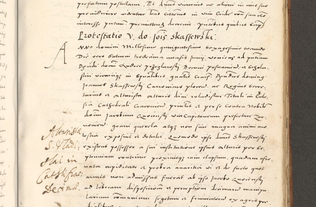 Zdjęcie nr 650 dla obiektu archiwalnego: Acta actorum, sententiarum tam diffinitivarum quam interloquutoriarum, decretorum, obligationum, quietationum et constitutionum procuratorum coram reverendo domino Andrea Przeczlauski scholastico vicarioque in spiritualibus generali Cracoviensi, ad annum Domini millesimum quingentesimum sexagesimum primum, cuius inditio quarta, pontidicatus Pii quarti, annus secundus, poeliciter sequuntur