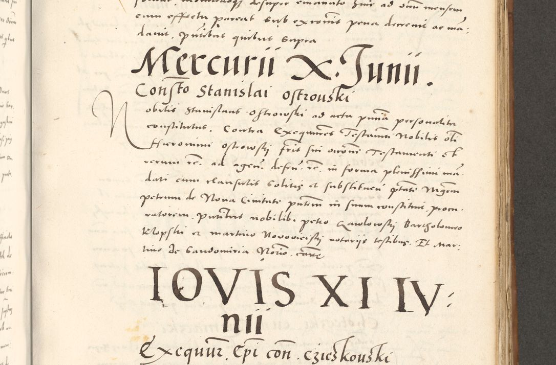 Zdjęcie nr 636 dla obiektu archiwalnego: Acta actorum, sententiarum tam diffinitivarum quam interloquutoriarum, decretorum, obligationum, quietationum et constitutionum procuratorum coram reverendo domino Andrea Przeczlauski scholastico vicarioque in spiritualibus generali Cracoviensi, ad annum Domini millesimum quingentesimum sexagesimum primum, cuius inditio quarta, pontidicatus Pii quarti, annus secundus, poeliciter sequuntur