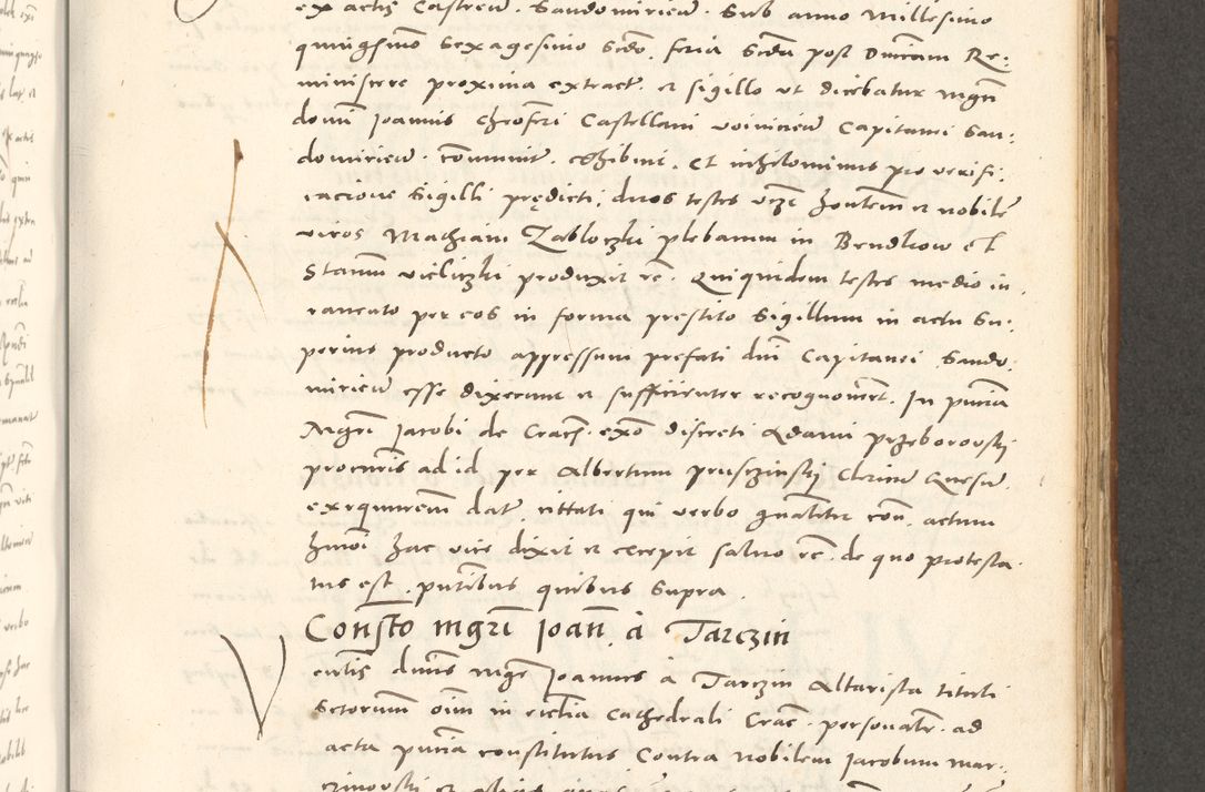 Zdjęcie nr 634 dla obiektu archiwalnego: Acta actorum, sententiarum tam diffinitivarum quam interloquutoriarum, decretorum, obligationum, quietationum et constitutionum procuratorum coram reverendo domino Andrea Przeczlauski scholastico vicarioque in spiritualibus generali Cracoviensi, ad annum Domini millesimum quingentesimum sexagesimum primum, cuius inditio quarta, pontidicatus Pii quarti, annus secundus, poeliciter sequuntur