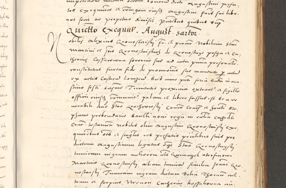 Zdjęcie nr 632 dla obiektu archiwalnego: Acta actorum, sententiarum tam diffinitivarum quam interloquutoriarum, decretorum, obligationum, quietationum et constitutionum procuratorum coram reverendo domino Andrea Przeczlauski scholastico vicarioque in spiritualibus generali Cracoviensi, ad annum Domini millesimum quingentesimum sexagesimum primum, cuius inditio quarta, pontidicatus Pii quarti, annus secundus, poeliciter sequuntur