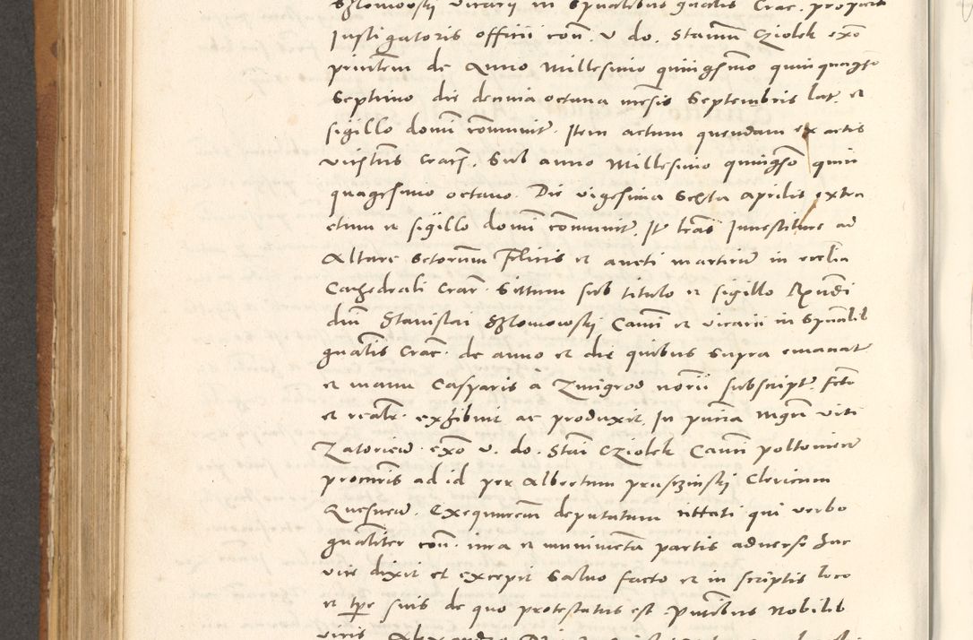 Zdjęcie nr 633 dla obiektu archiwalnego: Acta actorum, sententiarum tam diffinitivarum quam interloquutoriarum, decretorum, obligationum, quietationum et constitutionum procuratorum coram reverendo domino Andrea Przeczlauski scholastico vicarioque in spiritualibus generali Cracoviensi, ad annum Domini millesimum quingentesimum sexagesimum primum, cuius inditio quarta, pontidicatus Pii quarti, annus secundus, poeliciter sequuntur