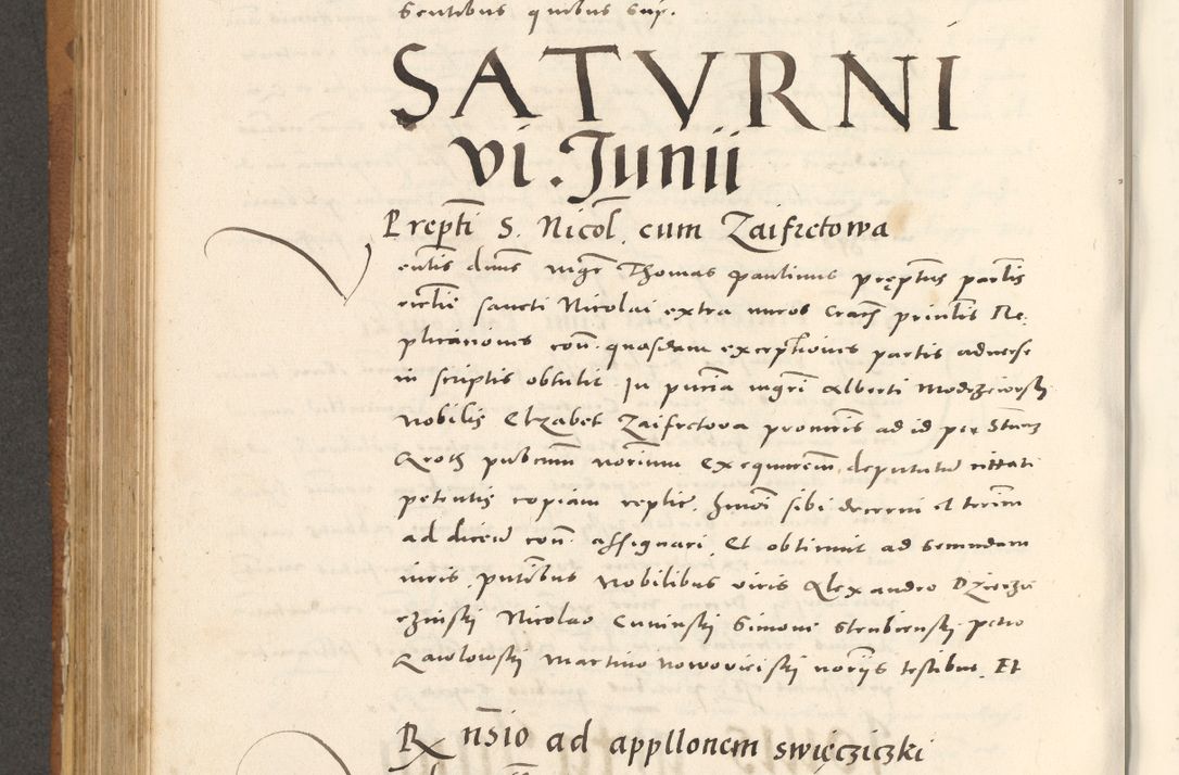 Zdjęcie nr 623 dla obiektu archiwalnego: Acta actorum, sententiarum tam diffinitivarum quam interloquutoriarum, decretorum, obligationum, quietationum et constitutionum procuratorum coram reverendo domino Andrea Przeczlauski scholastico vicarioque in spiritualibus generali Cracoviensi, ad annum Domini millesimum quingentesimum sexagesimum primum, cuius inditio quarta, pontidicatus Pii quarti, annus secundus, poeliciter sequuntur