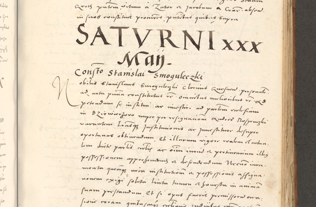 Zdjęcie nr 616 dla obiektu archiwalnego: Acta actorum, sententiarum tam diffinitivarum quam interloquutoriarum, decretorum, obligationum, quietationum et constitutionum procuratorum coram reverendo domino Andrea Przeczlauski scholastico vicarioque in spiritualibus generali Cracoviensi, ad annum Domini millesimum quingentesimum sexagesimum primum, cuius inditio quarta, pontidicatus Pii quarti, annus secundus, poeliciter sequuntur