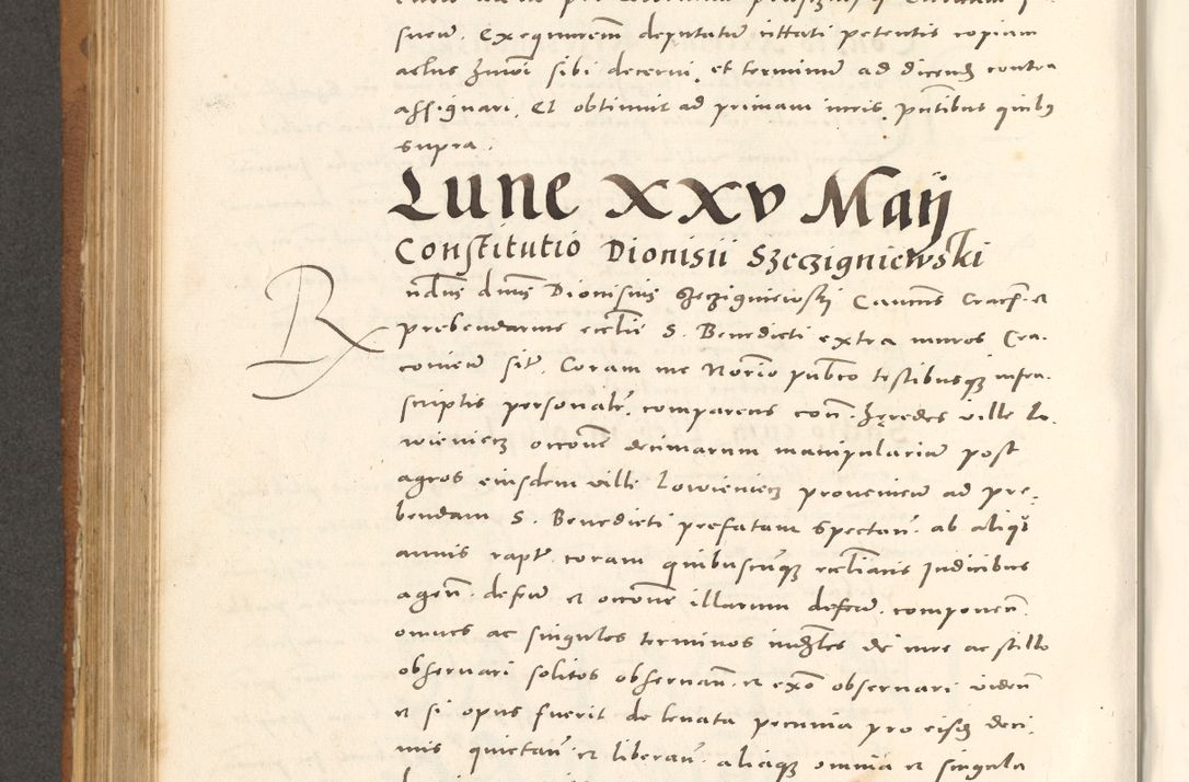 Zdjęcie nr 609 dla obiektu archiwalnego: Acta actorum, sententiarum tam diffinitivarum quam interloquutoriarum, decretorum, obligationum, quietationum et constitutionum procuratorum coram reverendo domino Andrea Przeczlauski scholastico vicarioque in spiritualibus generali Cracoviensi, ad annum Domini millesimum quingentesimum sexagesimum primum, cuius inditio quarta, pontidicatus Pii quarti, annus secundus, poeliciter sequuntur