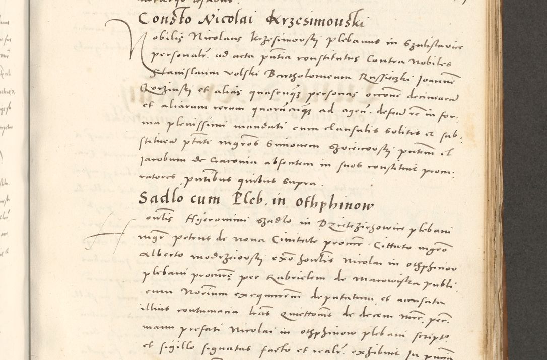 Zdjęcie nr 608 dla obiektu archiwalnego: Acta actorum, sententiarum tam diffinitivarum quam interloquutoriarum, decretorum, obligationum, quietationum et constitutionum procuratorum coram reverendo domino Andrea Przeczlauski scholastico vicarioque in spiritualibus generali Cracoviensi, ad annum Domini millesimum quingentesimum sexagesimum primum, cuius inditio quarta, pontidicatus Pii quarti, annus secundus, poeliciter sequuntur