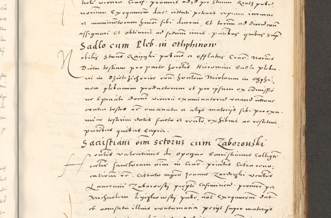 Zdjęcie nr 598 dla obiektu archiwalnego: Acta actorum, sententiarum tam diffinitivarum quam interloquutoriarum, decretorum, obligationum, quietationum et constitutionum procuratorum coram reverendo domino Andrea Przeczlauski scholastico vicarioque in spiritualibus generali Cracoviensi, ad annum Domini millesimum quingentesimum sexagesimum primum, cuius inditio quarta, pontidicatus Pii quarti, annus secundus, poeliciter sequuntur