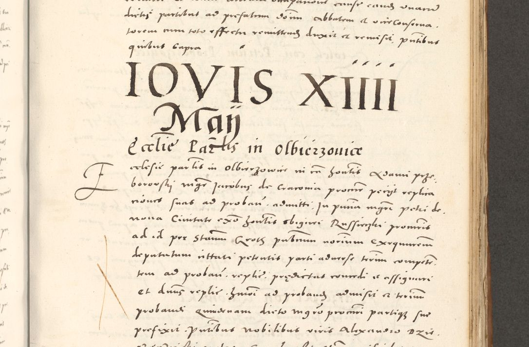 Zdjęcie nr 600 dla obiektu archiwalnego: Acta actorum, sententiarum tam diffinitivarum quam interloquutoriarum, decretorum, obligationum, quietationum et constitutionum procuratorum coram reverendo domino Andrea Przeczlauski scholastico vicarioque in spiritualibus generali Cracoviensi, ad annum Domini millesimum quingentesimum sexagesimum primum, cuius inditio quarta, pontidicatus Pii quarti, annus secundus, poeliciter sequuntur