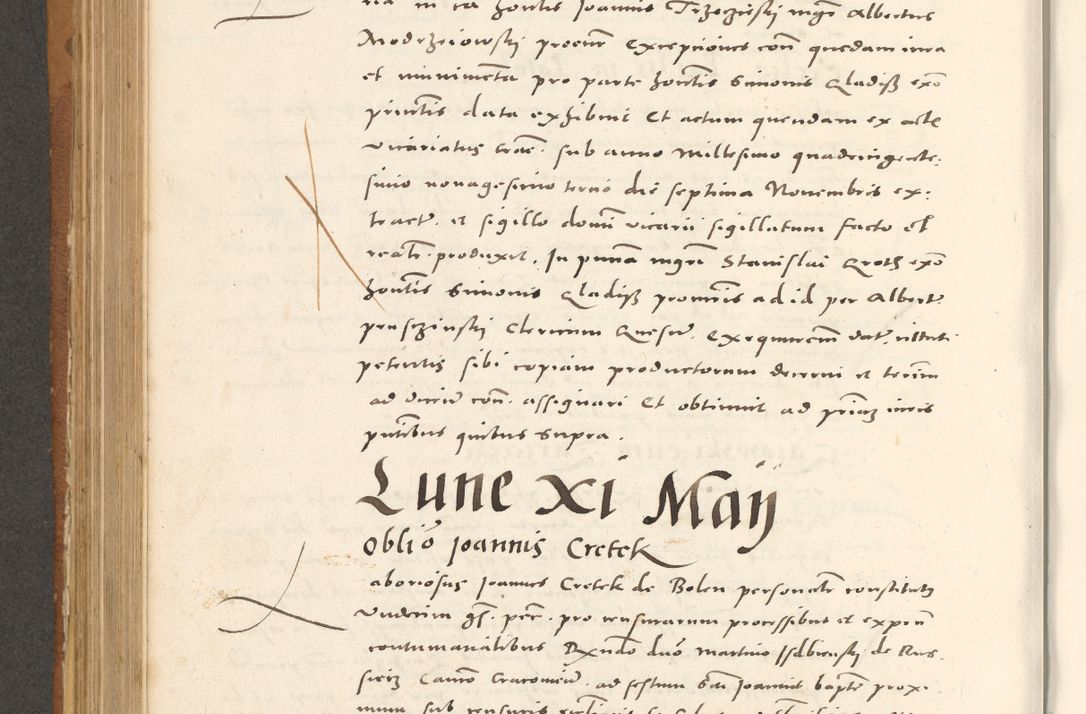 Zdjęcie nr 591 dla obiektu archiwalnego: Acta actorum, sententiarum tam diffinitivarum quam interloquutoriarum, decretorum, obligationum, quietationum et constitutionum procuratorum coram reverendo domino Andrea Przeczlauski scholastico vicarioque in spiritualibus generali Cracoviensi, ad annum Domini millesimum quingentesimum sexagesimum primum, cuius inditio quarta, pontidicatus Pii quarti, annus secundus, poeliciter sequuntur