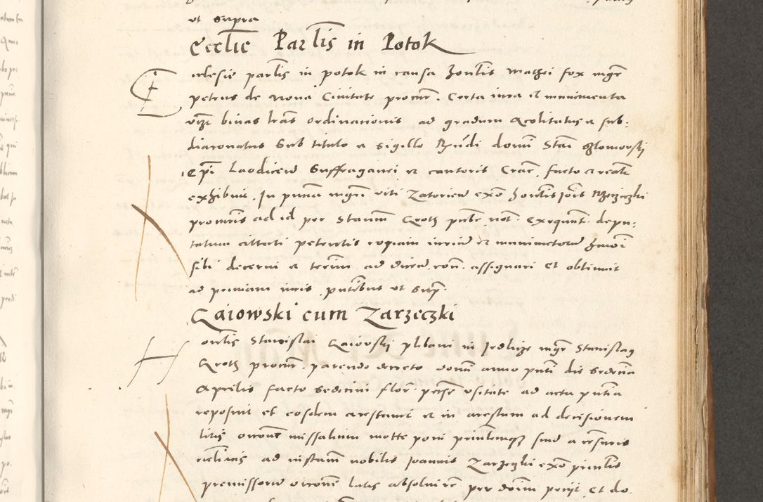Zdjęcie nr 590 dla obiektu archiwalnego: Acta actorum, sententiarum tam diffinitivarum quam interloquutoriarum, decretorum, obligationum, quietationum et constitutionum procuratorum coram reverendo domino Andrea Przeczlauski scholastico vicarioque in spiritualibus generali Cracoviensi, ad annum Domini millesimum quingentesimum sexagesimum primum, cuius inditio quarta, pontidicatus Pii quarti, annus secundus, poeliciter sequuntur