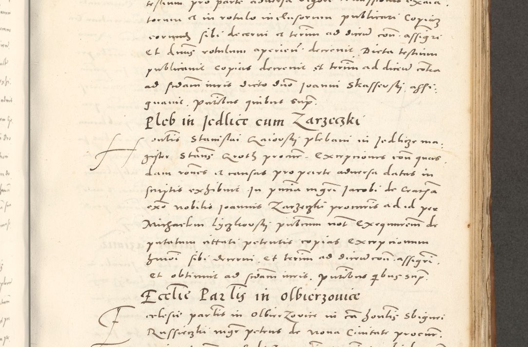Zdjęcie nr 588 dla obiektu archiwalnego: Acta actorum, sententiarum tam diffinitivarum quam interloquutoriarum, decretorum, obligationum, quietationum et constitutionum procuratorum coram reverendo domino Andrea Przeczlauski scholastico vicarioque in spiritualibus generali Cracoviensi, ad annum Domini millesimum quingentesimum sexagesimum primum, cuius inditio quarta, pontidicatus Pii quarti, annus secundus, poeliciter sequuntur
